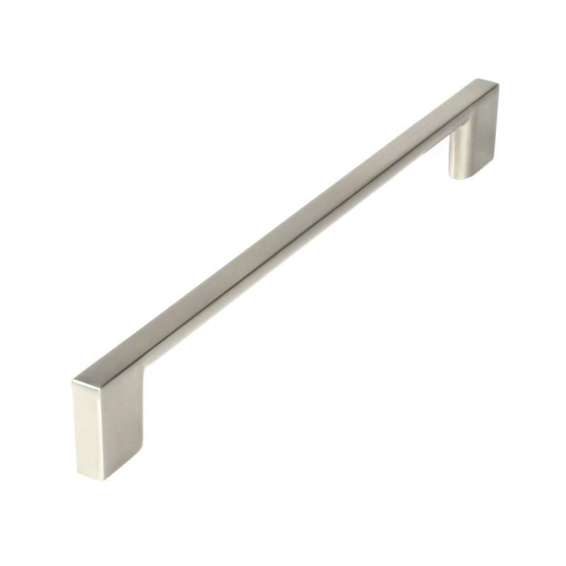 Poignée barre 6 5/16" au centre Builder's, H 1,06 po x l 7,56 po x P 0,75 po, Nickel satiné