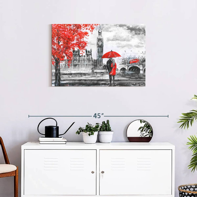 Ravi London Lovers, 20" H x 30" W