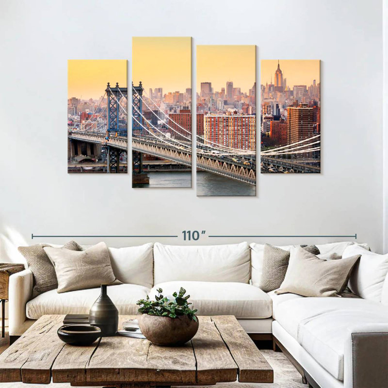 Lilie Marvelous Manhattan Bridge, H 54 po x l 84 po