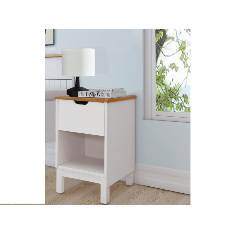 Gerace 38cm W Solid Wood Bedside Table