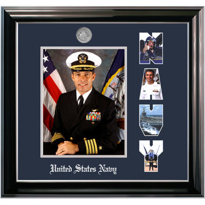 Cadre photo bleu marine portrait