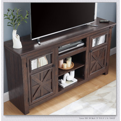 2 Doors Cabinet Farmhouse  Cabinet, Farmhouse TV Stand Barn Design,Modern Farmhouse TV Media Stand, Large Barn Inspired Home Entertainment Console,Espresso, 60.23"W*15.35"D*31.7"H