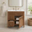 Meuble-lavabo de cuisine sur pied 30 po avec lavabo intégré en céramique blanche
