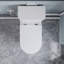 Toilette allongée deux pièces en blanc avec couvercle à fermeture en douceur, chasse d'eau 1,6 GPF, compatible avec la pompe Macerator (toilette seulement)
