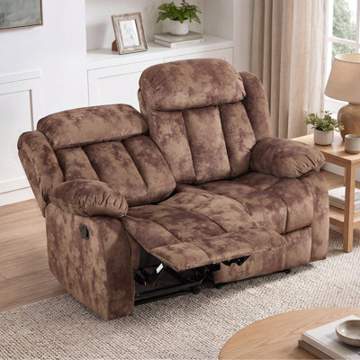 Causeuse inclinable manuelle de 60,6 po de largeur - Causeuse inclinable en microfibre