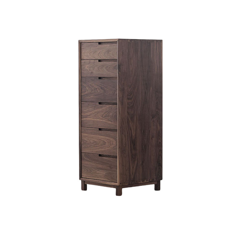 Commode d'appoint simple en noyer noir