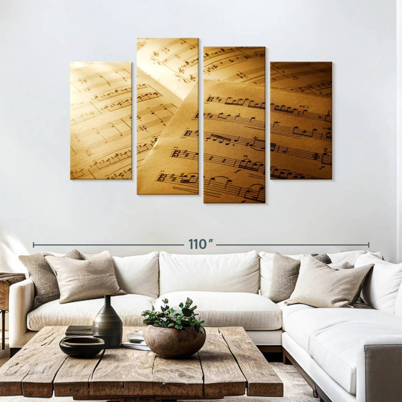Abarca Printed Musical Notes, 54" H x 84" W