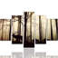 Deer, Forest, Animal, Nature - 5 Piece No Frame Print on Canvas-1074545450