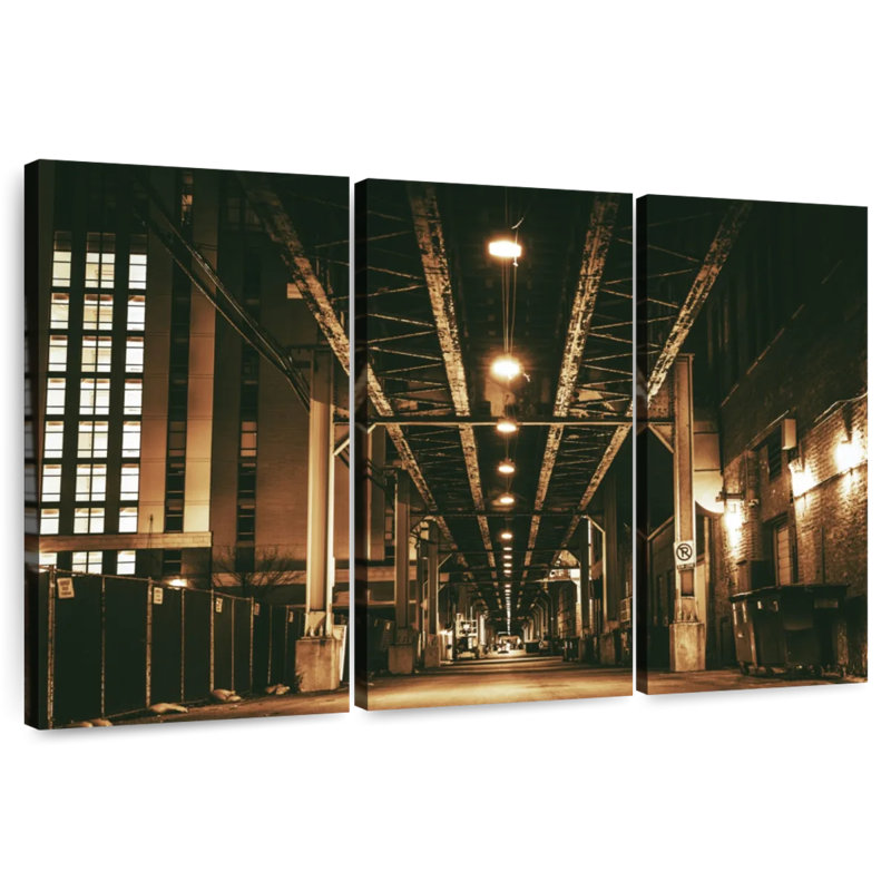 Mehar Chicago Train Bridge, 20" H x 33" W