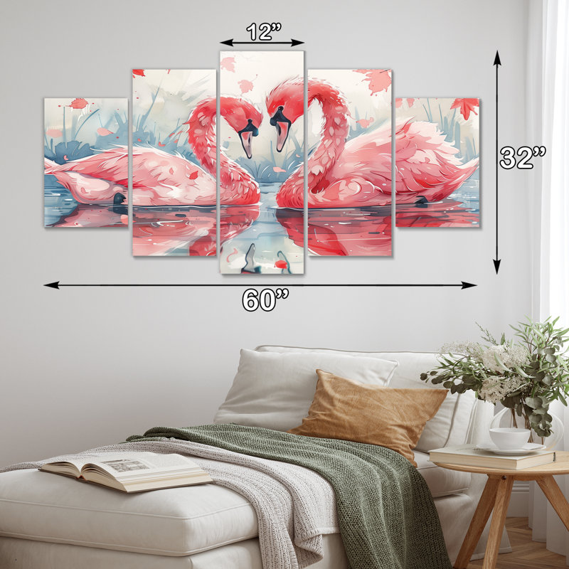 Ensemble d'art sur toile Cheadle - Swans Animal