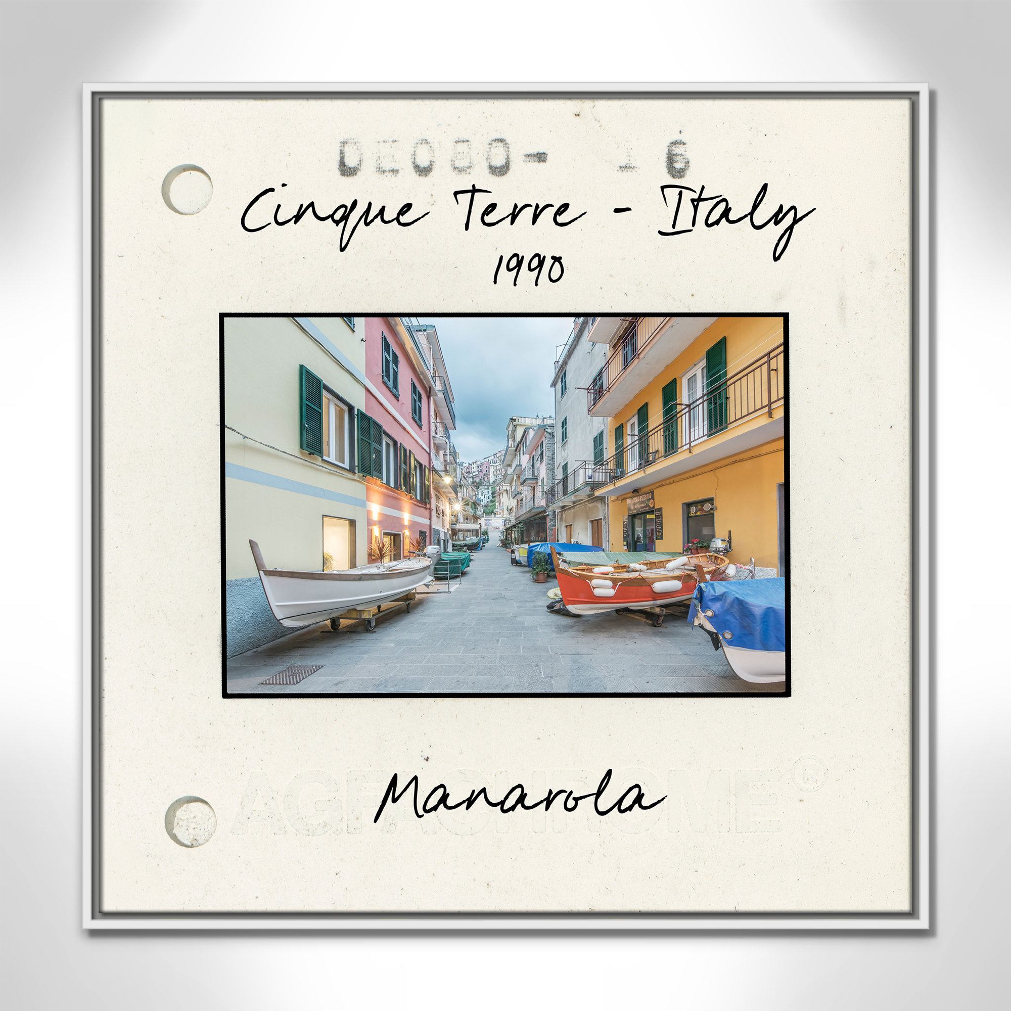 Cinque Terre, Italy - Manarola Print by Danita Delmont, White Floater Framed Canvas, 31.5" H x 31.5" W x 2" D