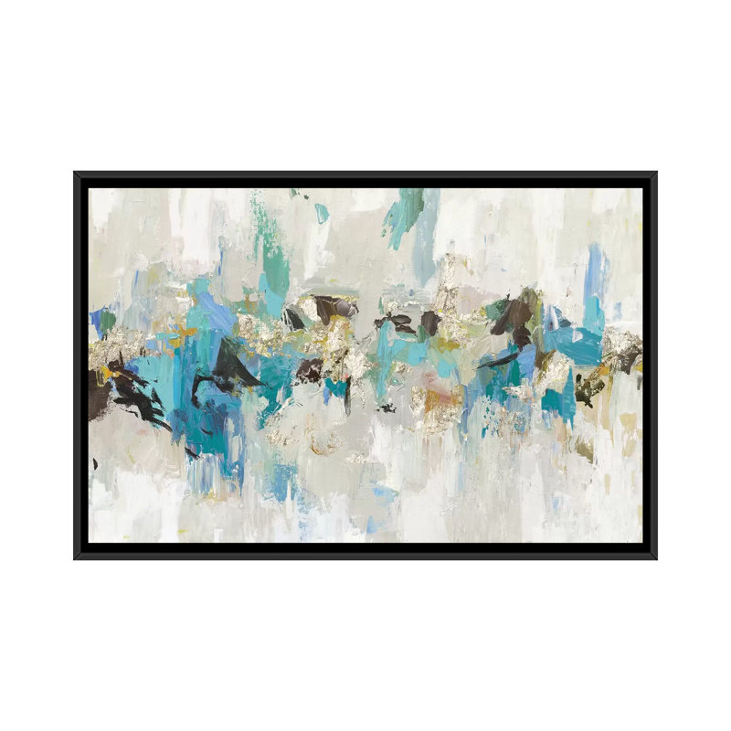 «Blue Silver III» par Tom Reeves - Estampe numérique sur toile tendue avec châssis, H 18 po x l 26 po x P 1,5 po