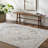 Rectangle Denisia Oriental Machine Woven Polyester Area Rug in Cream/Blue-639763404