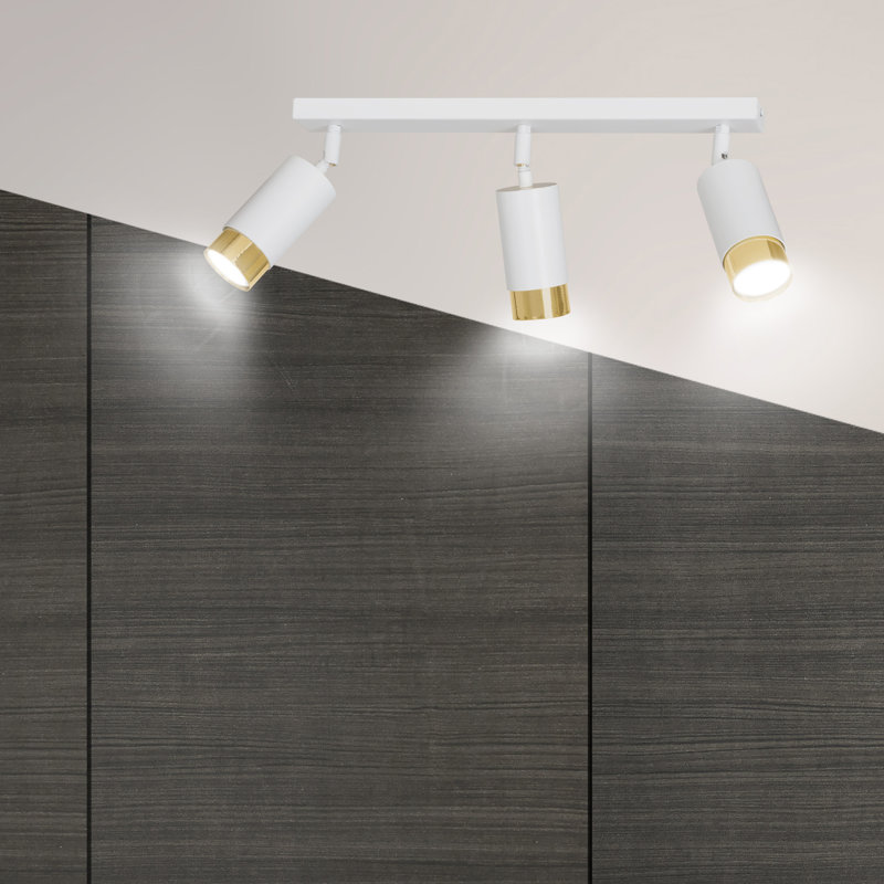 Cromwell 62cm 3 -Light Track Kit, White, Gold
