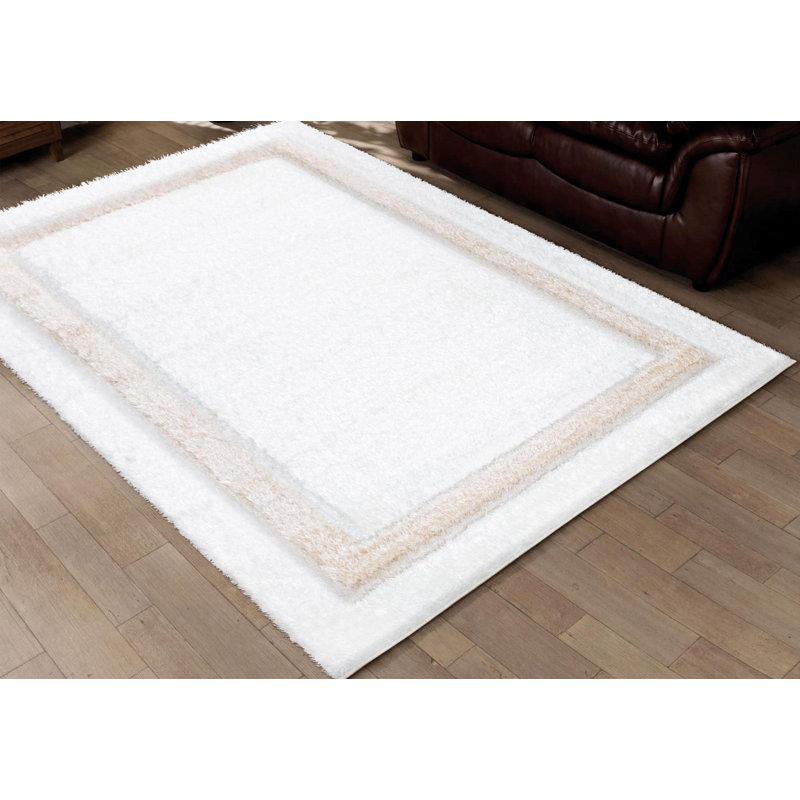 Bandla Solid Colour Shag Area Rug, Rectangle 200cm x 290cm
