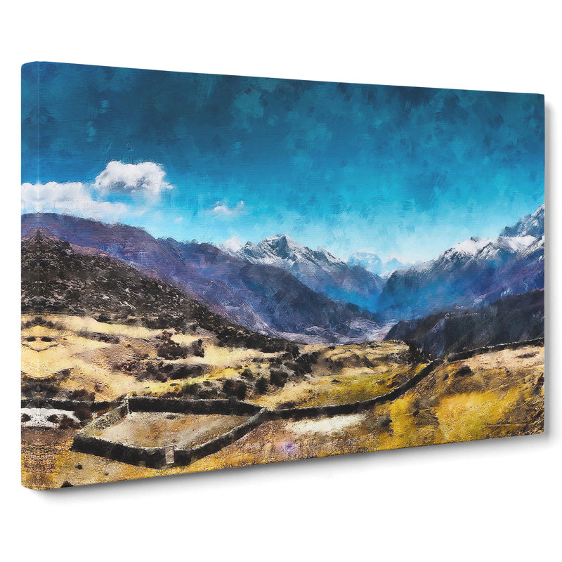 The Annapurna Circuit In Nepal - Wrapped Canvas, 35cm H x 60cm W x 3cm D