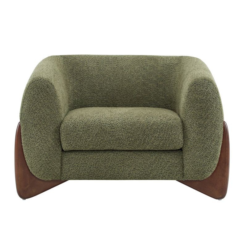 Ensemble de canapé rembourré 4 pièces Rhudine, Vert olive