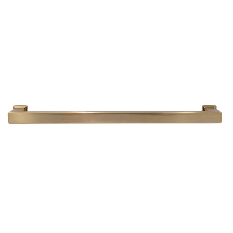 Chelsey 8" Center to Center Satin Brass Bar Drawer Pull, 8", Satin Brass