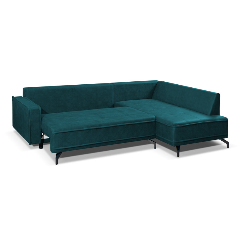 Coppell 4 Seater Sofa Bed, Right Hand Facing, Bottle Green