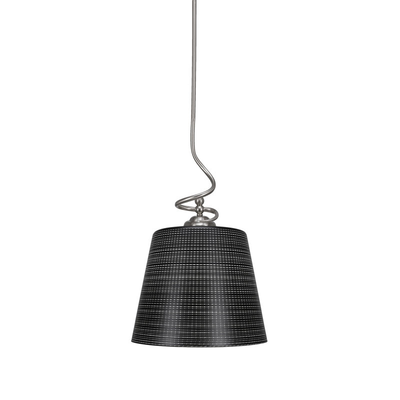 Capri Stem Hung Pendant, Brushed Nickel, Gray