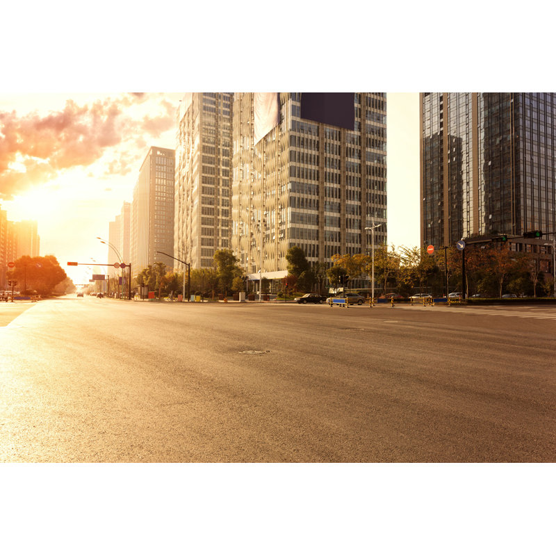 Calis Office Buildings At Sunset par - Photographie de toile tendue, H 12 po x l 18 po