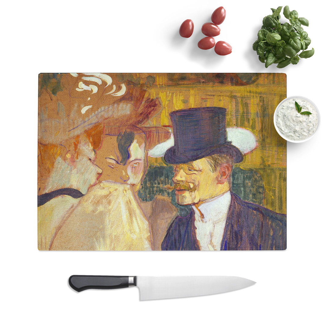 Englishman at the Cabaret Vol.1 by Henri De Toulouse-Lautrec Chopping Board