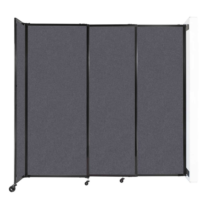 SoundSorb Office Partitions, 82" H x 86" W x 26" D, Dark Grey