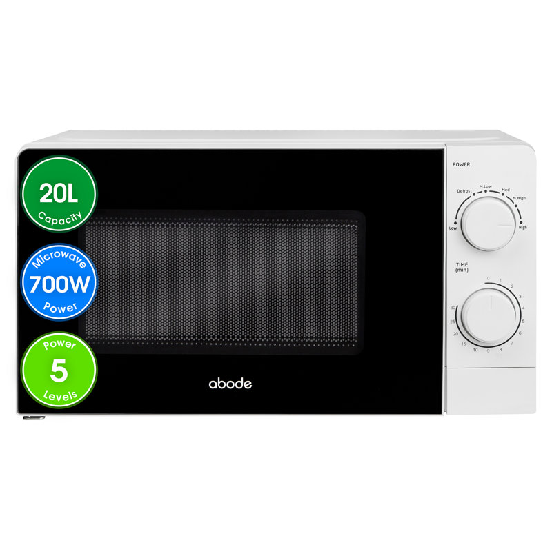 Abode AMM2005, 20L Manual Microwave in White