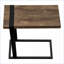 Table basse d'apparence en bois brun avec cadre en métal noir - idéale pour le salon / la chambre à coucher, légère-1435808941