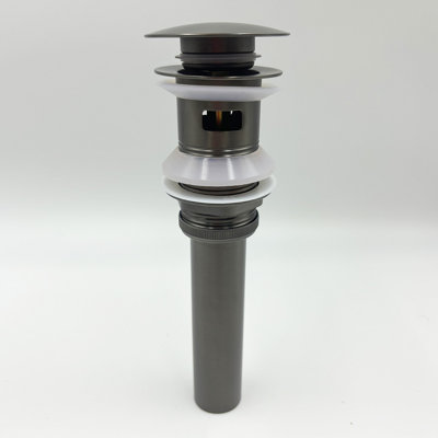 Drain de salle de bain avec trop-plein, bouchon de vidange de vasque de lavabo vasque, acier inoxydable 304