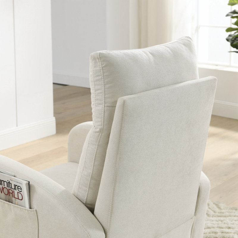 Corydon Upholstered Accent Chair, Beige Fabric