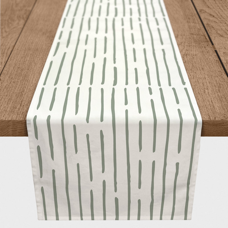 Chemin de table Alesander, 90 po x 16 po, Vert foncé