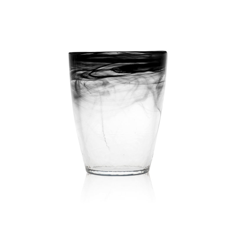 Quandary Glass Set, Black/Transparent