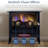 Infrared Freestanding Electric Fireplace Stove Heater In Multiple Flame Colors Metal Design With Faux Wooden Alexa/Wifi Enabled  Remote Included
