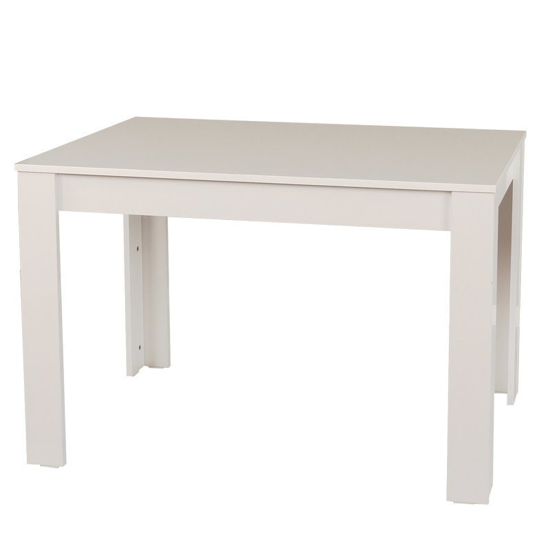 Modern White Dining Table, 47.2 x 31.5 x 30.7 inches | 100% Melamine Coated Particle Board, Thickness: 0.7 inches | Elegant Solid Color Design for Contemporary Dining Spaces, Durable & Stylish