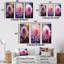 Violet Dahlia Bloom On Sunrise - Ensemble de 4 décorations murales Dahlia-103009898-103009901
