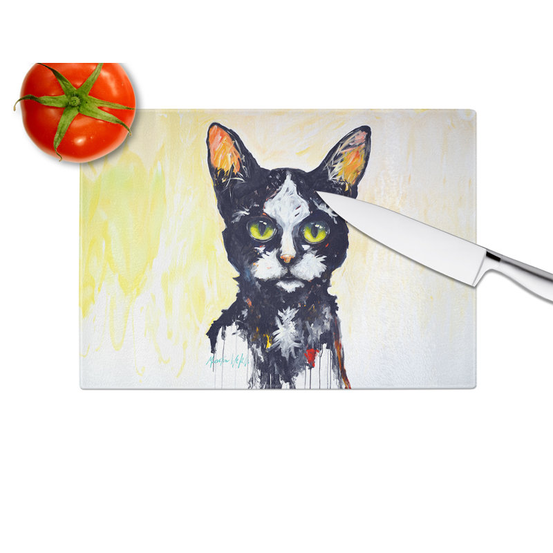 Big Kitty Cat Glass Cutting Board