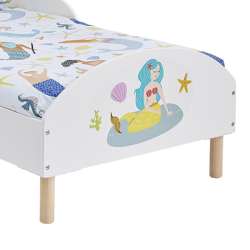 Kids White Toddler Bed – Mermaid