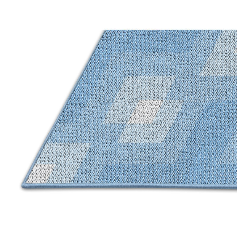 Tapis de zone bleue à motifs, Rectangle 5 pi x 7 pi