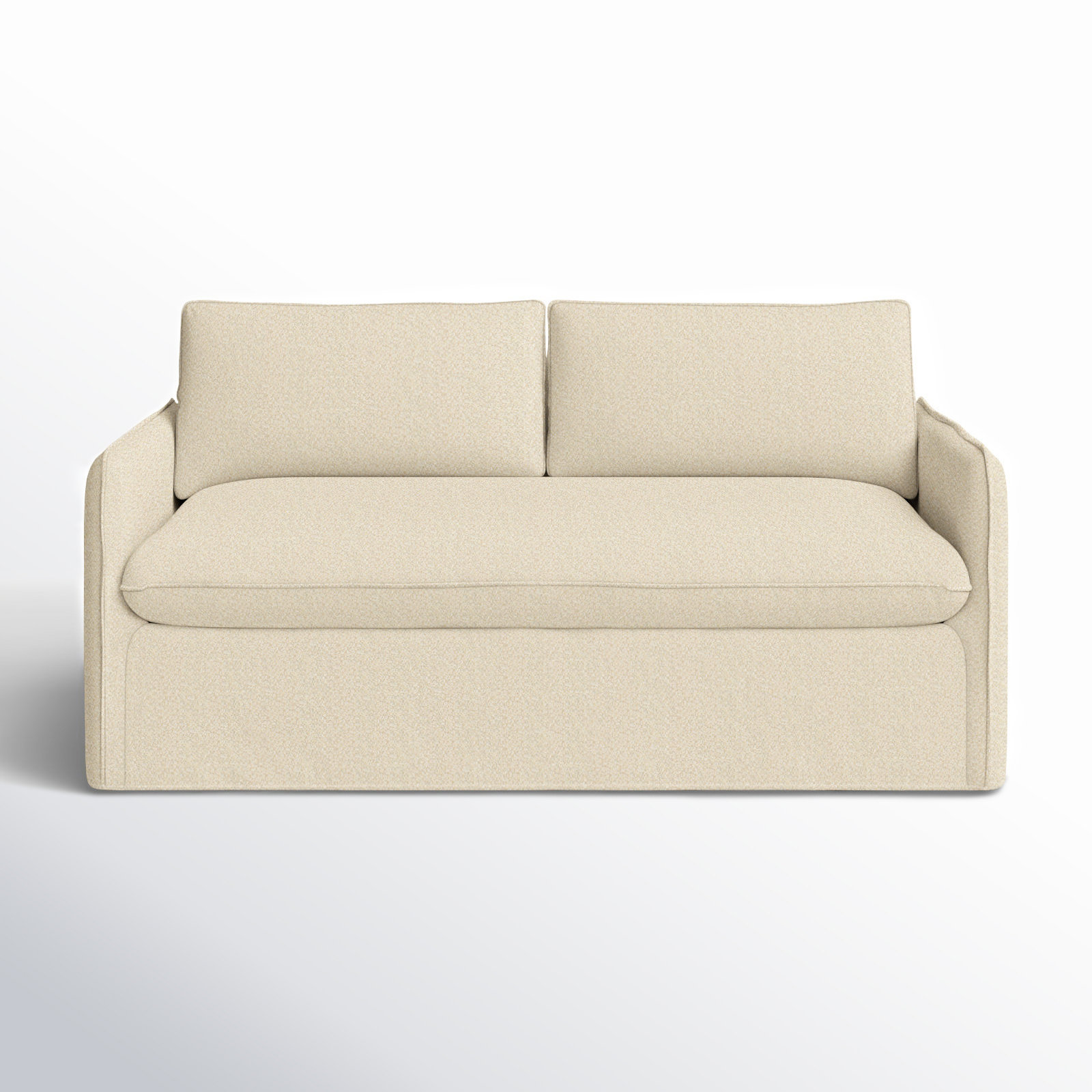Bellatrix 72'' Upholstered Loveseat, Davis Pearl Performance Bouclé