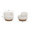 Fauteuil demi-tonneau pivotant Terrence