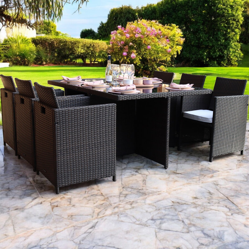  Nevada 6 Seater Cube Set, Brown