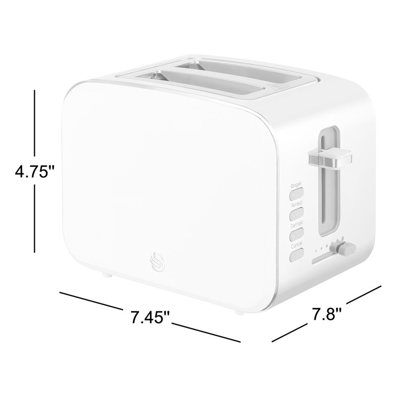 Swan 2 Slice Nordic Toaster, White