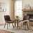 Modern Dining Chairs Faux Leather Upholstered Kitchen Chairs Side Chair With Metal Legs-51228640