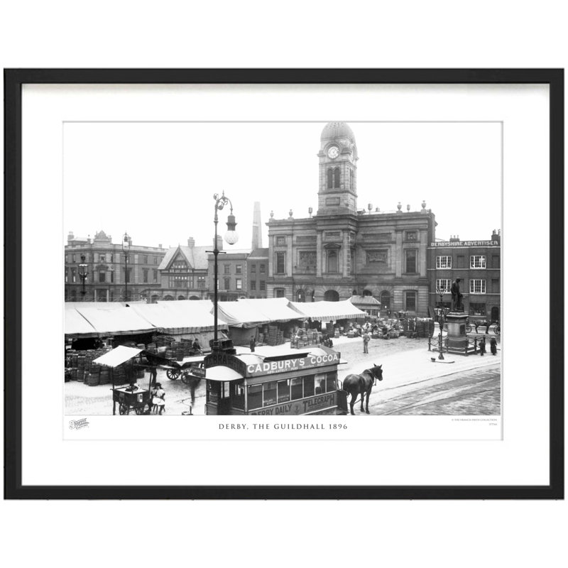 Derby, The Guildhall 1896 - Single Picture Frame Print, 28cm H x 36cm W x 2.3cm D