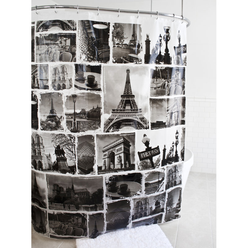 Doublure de rideau de douche en vinyle Paris Cassius PEVA 4G