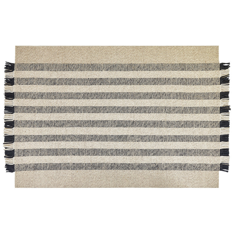 Hunziker Rectangle Striped Wool Hand Woven Area Rug, Rectangle 160 x 230cm