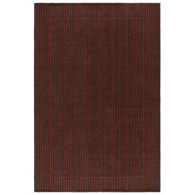 Auckland Hand-Woven Flatweave Jute/Sisal Brown/Rust Area Rug