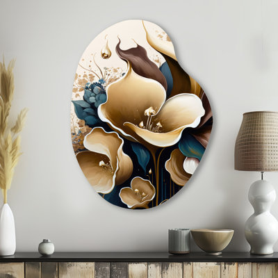 Lamour - Calla Lily Pear Shape Assymterical Metal Wall Art
