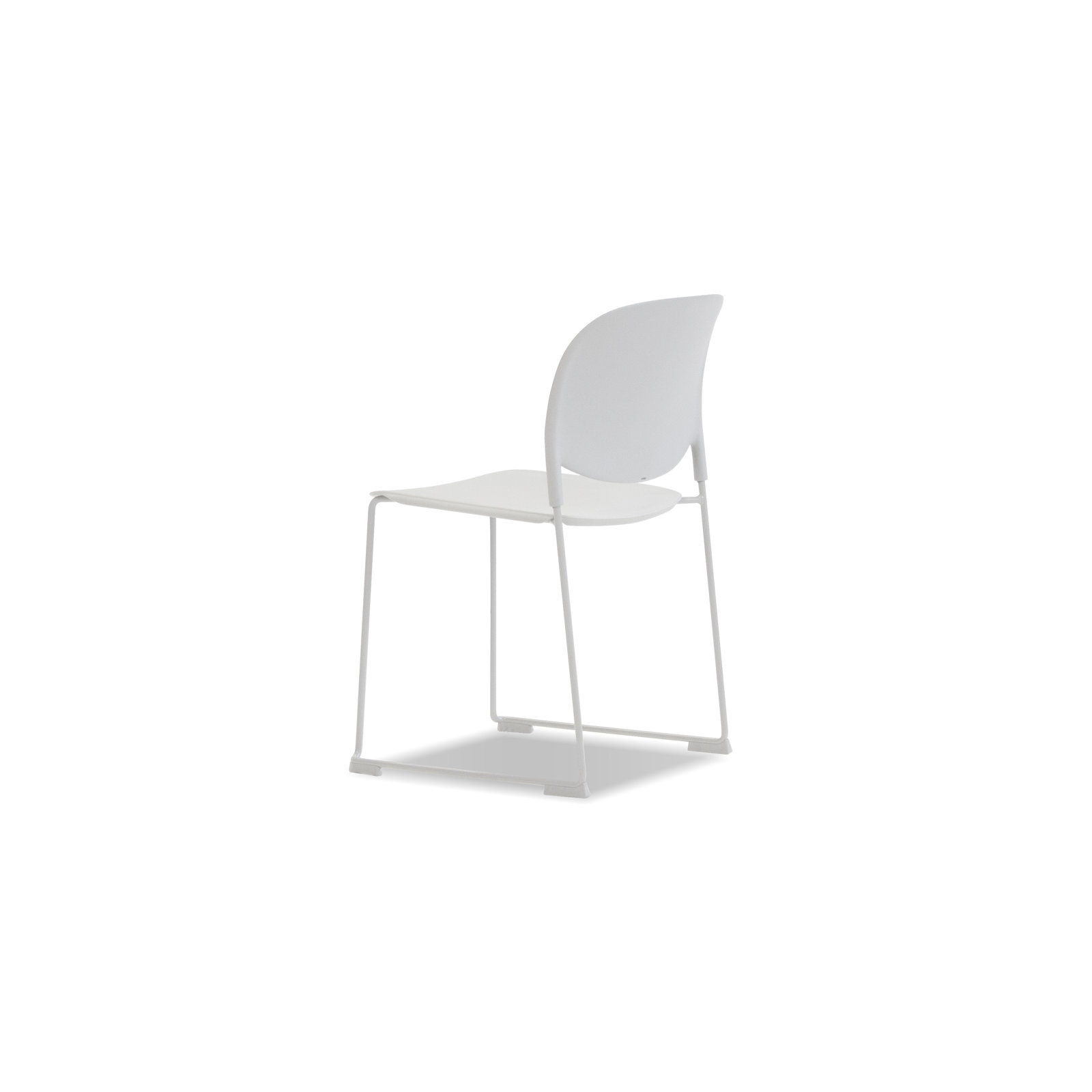 Calvin Premium All-Weather Wicker Outdoor Stacking Dining Side Chair with Cushion, White